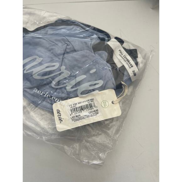 NWT Aerie Smoothez 32D blue bra - Picture 2 of 2